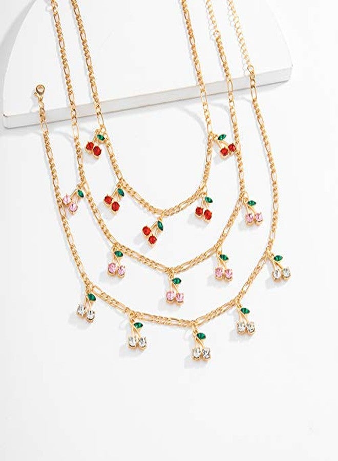 ALAIX Women's Gold Chain Necklace Gold Chain Choker Necklace with Cherry Pendant for Women Teen Girls - Image 5